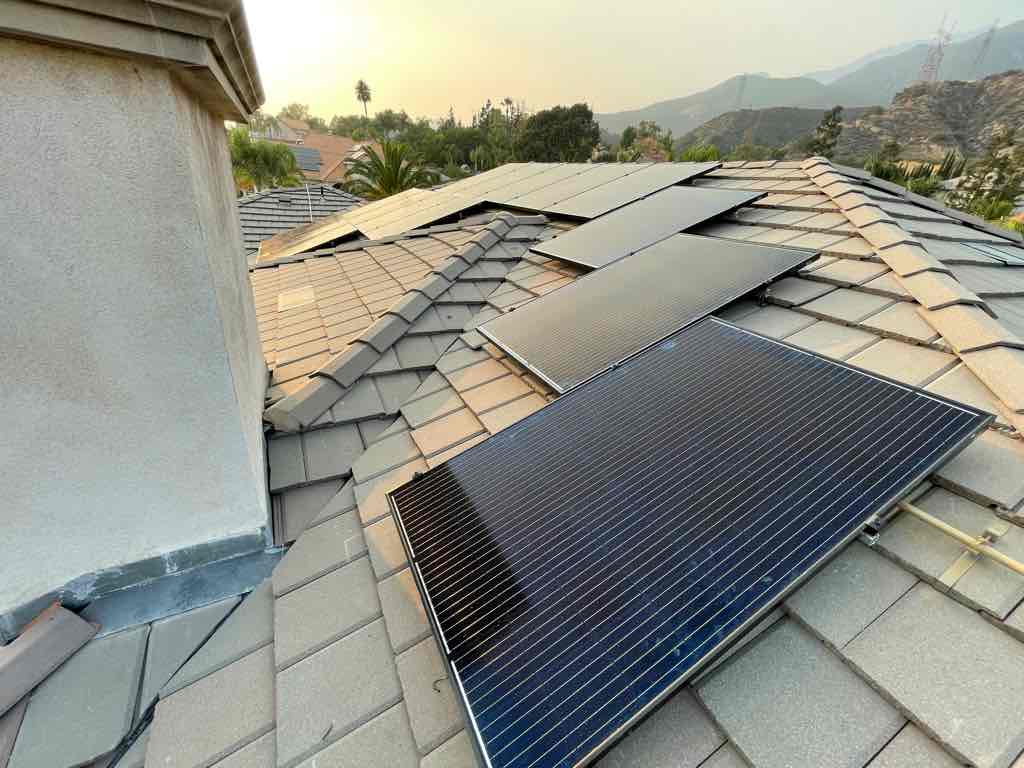 solar panels on southern california roof
